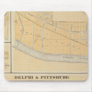 Delphi & Pittsburg mit Vorstädten Mousepad