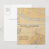 Delphi & Pittsburg mit Vorstädten Postkarte (Vorne/Hinten)