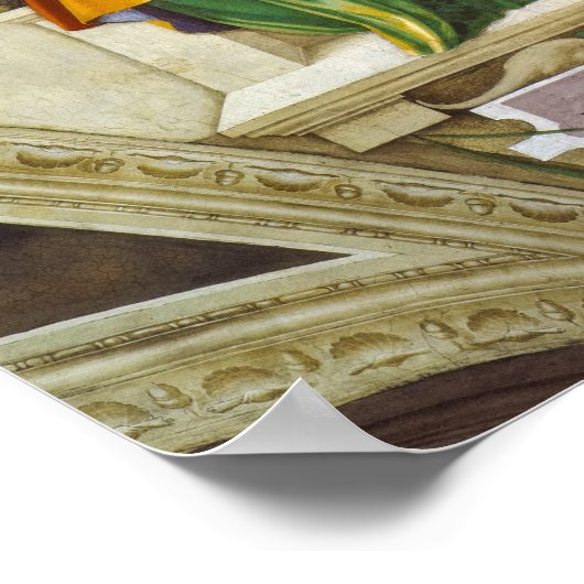 Delphic Sibyl von Michelangelo Poster (Ecke)