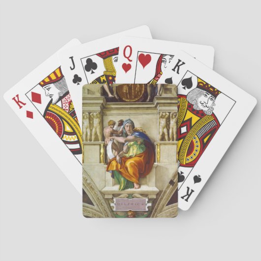 Delphic Sibyl von Michelangelo Spielkarten (Rückseite)