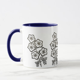 Delphimium Larkspur Blume Zeichnend Tasse