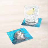 Delphin20160501 Rechteckiger Pappuntersetzer (Vor Ort)