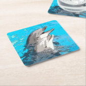 Delphin20160501 Rechteckiger Pappuntersetzer (angewinkelt)