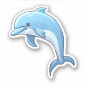 Delphin-Abbildung des Cartoon Aufkleber (Vorderseite)
