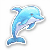 Delphin-Abbildung des Cartoon Aufkleber (Vorderseite)