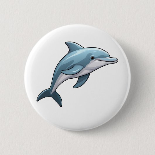 Delphin-Abbildung des Cartoon Button (Vorderseite)