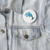 Delphin-Abbildung des Cartoon Button (Beispiel)