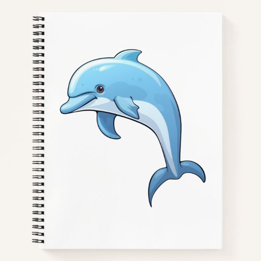 Delphin-Abbildung des Cartoon Notizblock (Vorderseite)