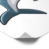 Delphin-Abbildung des Cartoon Poster (Ecke)
