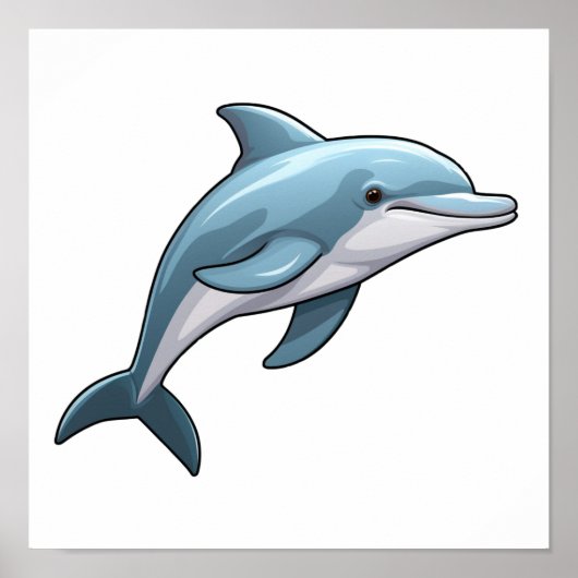 Delphin-Abbildung des Cartoon Poster (Vorne)
