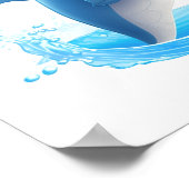 Delphin-Abbildung des Cartoon Poster (Ecke)