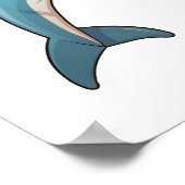 Delphin-Abbildung des Cartoon Poster (Ecke)