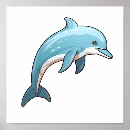 Delphin-Abbildung des Cartoon Poster (Vorne)