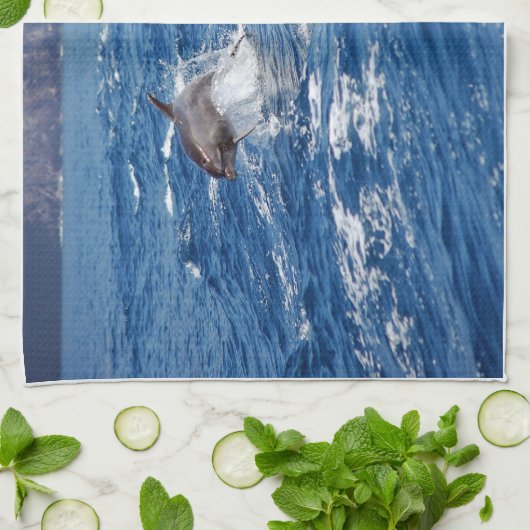 Delphin-Abenteuer Küchentuch (Gefaltet)