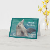 Delphin aceo Geburtstags-Karte Karte (Gelbe Blume)