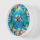 Delphin-Acryluhr Uhr (Winkel)