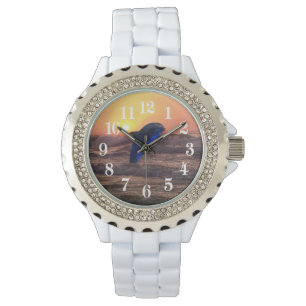 Delphin am Sonnenuntergang Armbanduhr