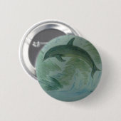 Delphin an ihrem Platz Button (Vorne & Hinten)