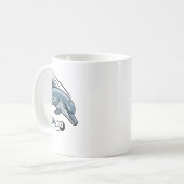 Delphin Animal Billiards Pool Cartoon-Zeichen Kaffeetasse (Vorderseite Links)