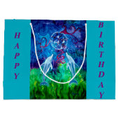 Delphin-Anstarren-Geschenk-Tasche Große Geschenktüte (Rückseite)