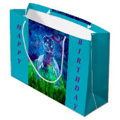 Delphin-Anstarren-Geschenk-Tasche Große Geschenktüte (Rückseite Schrägansicht)