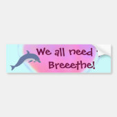 Delphin atmen Autoaufkleber (Vorne)