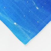 Delphin bedeckt | blaue Ozean-Wellen-Fleece Fleecedecke (Ecke)