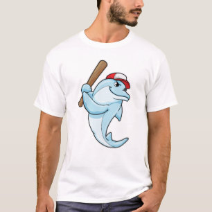 Delphin bei Baseball als Batsman T-Shirt