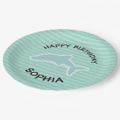 Delphin Birthday Party Tiere Pappteller (Schrägansicht)