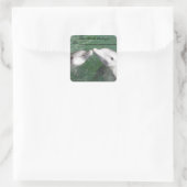 Delphin-Buch-Aufkleber Quadratischer Aufkleber (Tasche)