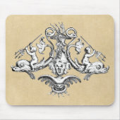Delphin & Cherub Nautical Emblem Mousepad (Vorne)