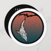 Delphin-Cocoon Einladung (Vorne/Hinten)