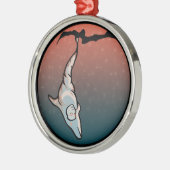 Delphin-Cocoon Silbernes Ornament (Links)