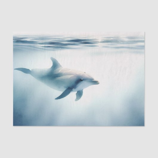 Delphin-Dekoupage Seidenpapier (Vorderseite)
