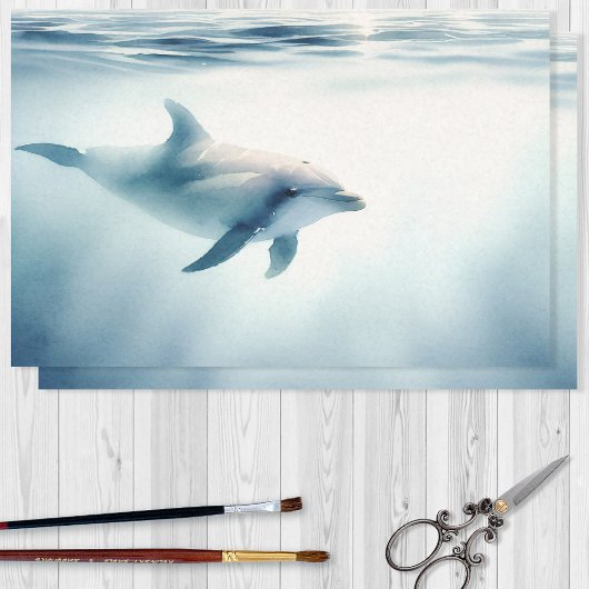Delphin-Dekoupage Seidenpapier