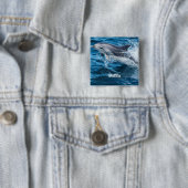 Delphin, der personalisierten Knopf spritzt Button (Beispiel)