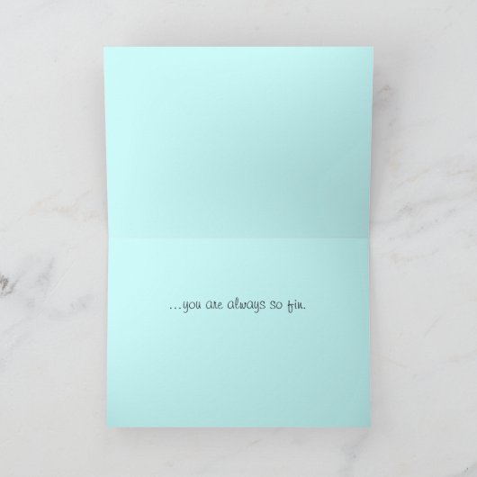 Delphin, der spielerische Anmerkungs-Karte träumt Karte (Innenseite)