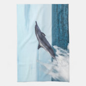 Delphin, die aus dem Ozean springen Geschirrtuch (Vertikal)