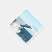 Delphin, die aus dem Ozean springen Serviette (Ecke)