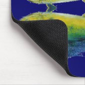 Delphin, Dorado, MahiMahi mit Reflexion Mousepad (Ecke)