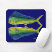 Delphin, Dorado, MahiMahi mit Reflexion Mousepad (Mit Mouse)
