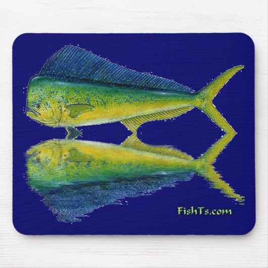 Delphin, Dorado, MahiMahi mit Reflexion Mousepad (Vorne)