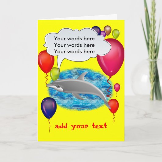Delphin Einladung (Vorderseite)