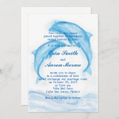 Delphin-Einladungen Einladung (Vorne/Hinten)