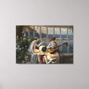 Delphin Enjolras' Die Musikerinnen auf der Terrass Leinwanddruck
