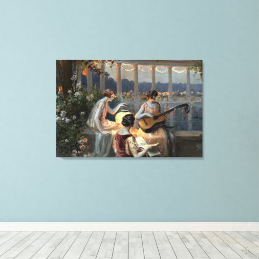 Delphin Enjolras' Les Musiciennes sur la Terrasse Leinwanddruck (Insitu (Holzboden))