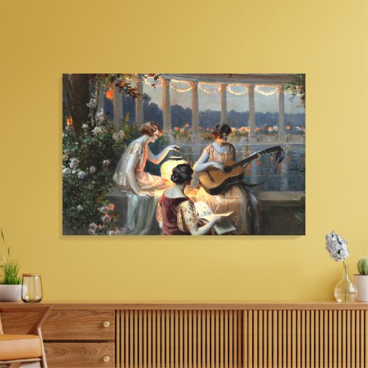 Delphin Enjolras' Les Musiciennes sur la Terrasse Leinwanddruck (Insitu (Wohnzimmer))