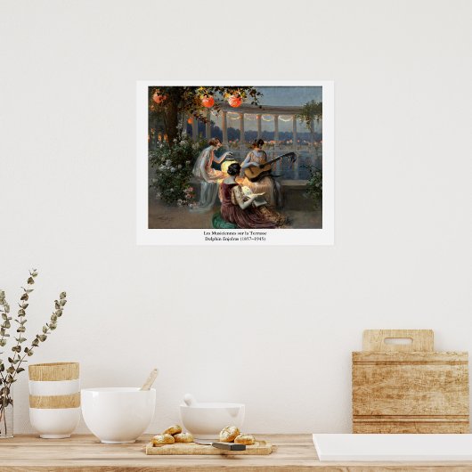 Delphin Enjolras' Les Musiciennes sur la Terrasse Poster (Küche)
