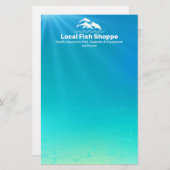 Delphin, Fisch Aquarium Shop Briefpapier (Vorne/Hinten)
