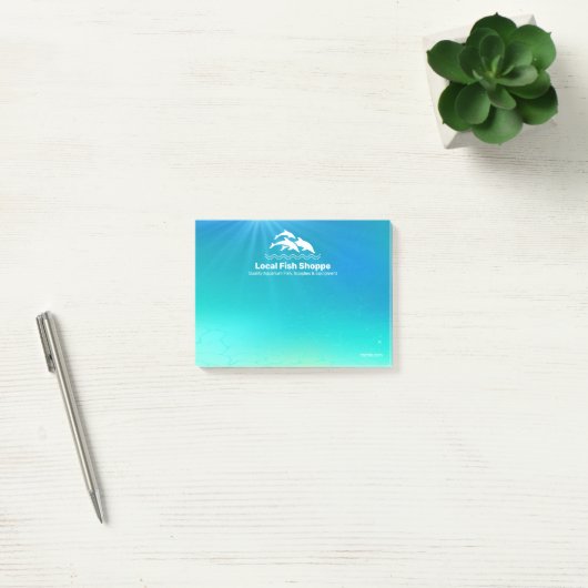 Delphin, Fisch Aquarium Shop Post-it Klebezettel (Büro)